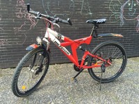 Mountainbike 26 MTB Fully Hill 400 weiß/rot