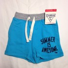 Infant Boys OshKosh Shorts 12m Sky Blue Varsity Style NEW W/TAGS