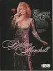 Barbara Mandrell HBO Concert 1983 Magazine Print Ad