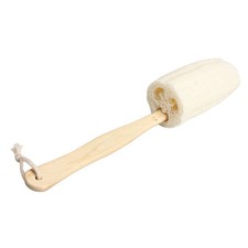 Natural Loofah Long Wood Wooden Body Brush Clean Bath Shower Back Spa Scrubber