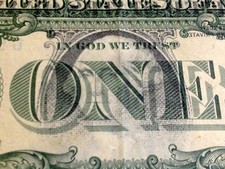 1974 One Dollar Federal Reserve Note Ink Transfer Error Excellent One Of A Kind