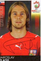 Jaroslav Plasil Tschechien Autogramm auf Panini Sticker Euro 2008