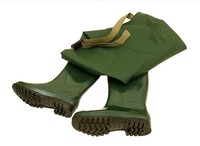 Wathose Wathosen Anglerhose Watthose Teichhose GR.39-48 PVC/Nylon Grün