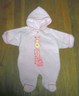 PINK FLEECE SNOWSUIT, OUTERWEAR with GIRAFFE by SIMPLY BASIC SIZE: 0-3MO