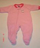 PINK FLEECE SLEEPER WITH PANDA, SIZE: 6 MONTHS, GERBER