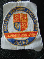 Swimming Sew On International S.T.A.& A.S.A Silver 100 M 200 M.