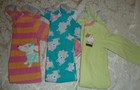 4T Girls' Fleece Footed Pajamas Blanket Sleepers Lot of 3 Carter's