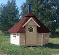 Grillkota inkl. Grillanlage Pavillon Gartenhaus Grillhütte Kota Grillhaus Holz