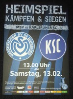 MSV Duisburg - Karlsruher SC Postkarte Saison 2015/2016