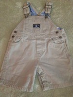 Childrens Place Boys Khaki Shorts Overalls 12 Months Sailboat