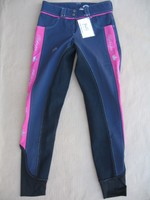 Reithose SK Rider Pro Sara blau / pink mit Vollbesatz NEU Restposten Gr. 44