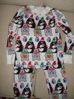 Hanna Andersson unisex Christmas penguin/polar bear print pajamas size 90 