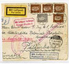 Germany Cover Rare Destination International Routing of Airmail