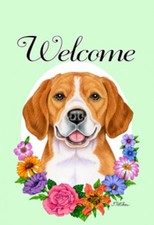 Garden Indoor/Outdoor Welcome Flag (Flowers) - Beagle 630071