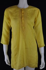 Authentic Vintage 70's Yellow Long Sleeve Top Women's Size S