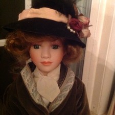 18" New w/Tags No Box Irma Gheduzzi Porcelain Doll - Josephine Carena