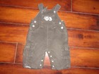 Baby Boys Pumpkin Patch Lined Corduroy Bib Overalls Brown Size 3-6m EUC!