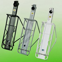 Fahrrad Gepäckträger Alu Befestigung an der Sattelstütze (schwarz,silber,weiß)