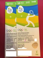 2 x Tickets Rio 2016 Olympics TENNIS Quarter-/Semifinals TE021 FREE UPS SHIPPING