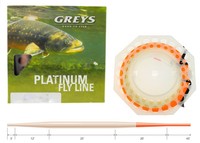 Greys Platinum XD Flyline 35yrd / 32m / floating orange/tan