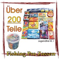 Riesen Posten Feuerwerk mit über 200 Teilen  1 ganzer Eimer voll zum Sonderpreis