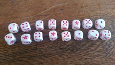 16 Soviet Russian Winter Hammer and Sickle Logo Dice Flames of War Bolt Action B