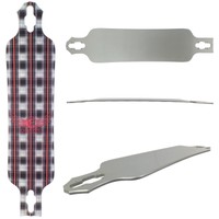 Dregs 102 Slide 38.0" Plaid Freeride / Dropthrough Longboard Deck + Grip