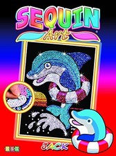 Sequin Art Red, Dolphin, Sparkling Craft Picture Kit