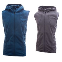 Herren Funktionsweste Weste Kapuze Lauf Outdoor Training Jogging Neu