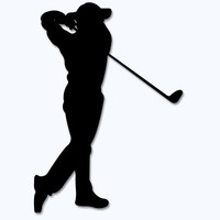 Aufkleber Golf, Golfer - 30 Farben zur Wahl - Motiv 9, konturgeschnitten