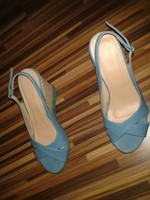 Blaue Wedges Sandalette Gr. 38 - 39