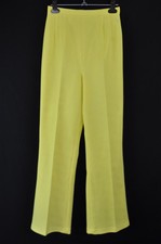 Authentic Vintage 100% Polyester Bright Yellow Colored Pants Women's Sz *X-Small