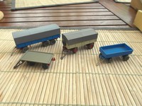 4 alte Anhänger in 1:87, Wiking, ohne OVP.