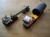 Modellauto H0 1:87 MAN und Mercedes Schwertransport Eigenbau