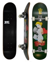 Krown Rookie Lady Luck 7,5" Komplett Skateboard für Kids und Anfänger - Günstig!