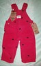 OshKosh Baby Girl Red Overalls 6 months NEW free shipping 