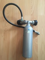 Pressluftflasche Druckluftflasche 0,8 Liter mit 1.Stufe und Inflatorschlauch