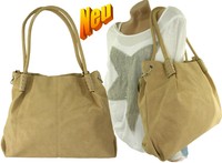 *VINTAGE* HOBO BEUTEL Tasche Schultertasche Shopper Leder Optik NIETEN UVP 29,95