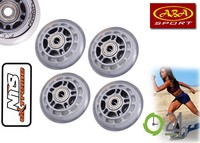  NILS Inliner Rollen für Inlineskates + Lager Freizeit-Skating Skates Ersatz