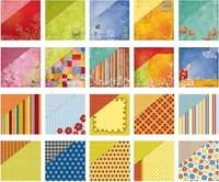 URSUS Paper Pack "Farbenrausch / Harlekin" 20 Blatt 30,5x30,5cm Scrapbook Papier