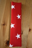 Tolles  Auto Gurtpolster f. Kinder rot mit weißen Sternen Stars Sternchen  NEU