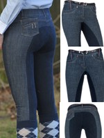 Neue HKM Marga Jeans Vollbesatz Reithose  Gr. 34 - 46 Pro Team Kollektion
