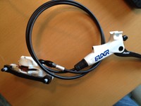 Avid Elixir 5 Scheibenbreme vorne Bremse Disc ohne  Schelle weiß blau 94 lang