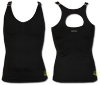 Venice Beach Damen Sportshirt Fitnessshirt Fitnesstop MAUI schwarz