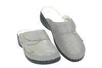 Jürgen Hirsch Echtleder Pantoletten in Taupe Hell 36-42 Hausschuhe Schuhe Clogs