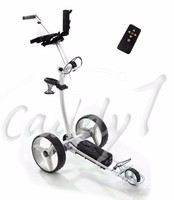 Elektro Golf Trolley CADDYONE 750 mit Lithium-Akku in silber