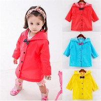 Outer Nylon Cloth The Inner Layer Of Anti Water Pressure Children Raincoat Ponc