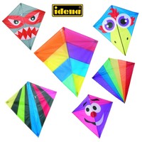 Idena - Kinderdrachen Kinder Drachen Flugdrachen Einleiner Klassik Bunt 88cm NEU