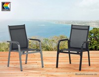 2 Kettler Basic Plus Stapelsessel Gartenmöbel Stapelstuhl Sessel Stapelstühle