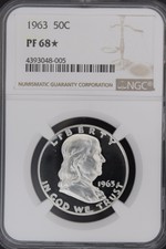 1963 Franklin Ngc Pf 68 Star. The obverse is Ultra! 1 of only 214.
